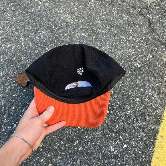 Baltimore Orioles Corduroy Cap Hat Black Orange Baseball MLB Adjustable - Picture 4 of 5
